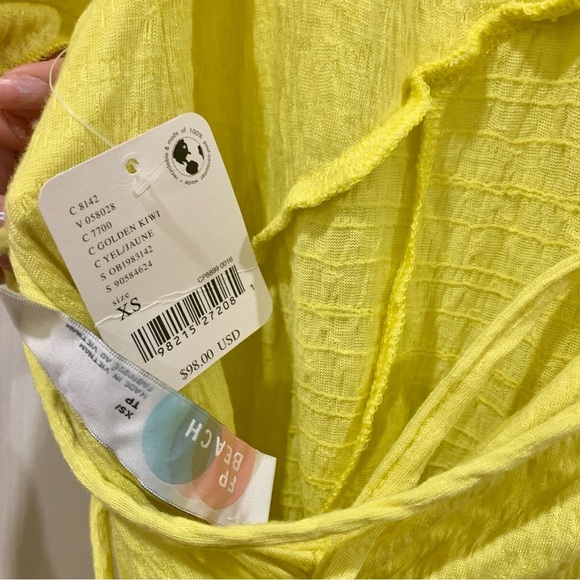 Free People Louisa Maxi Dress in Golden Kiwi Yellow - Picture 9 of 11